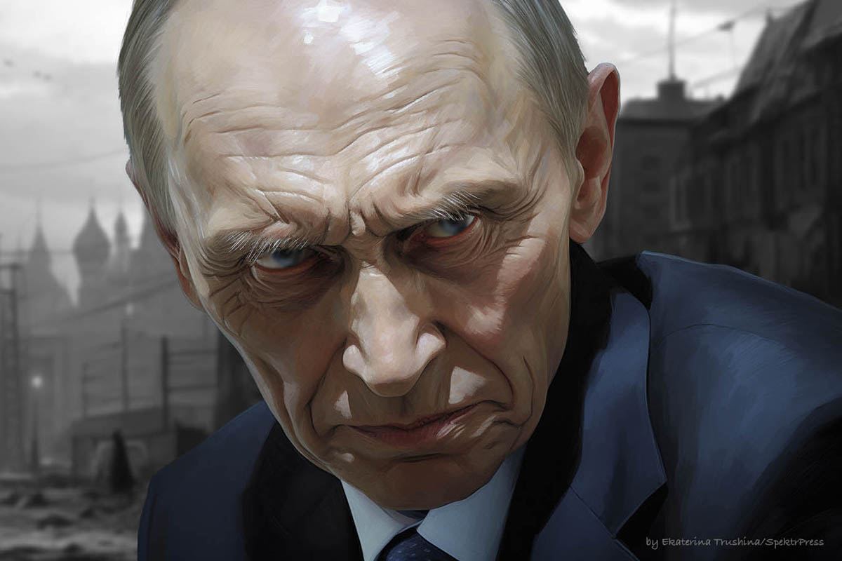 «Путин» из трех «П». Иллюстрация Екатерина Трушина/Spektr.Press