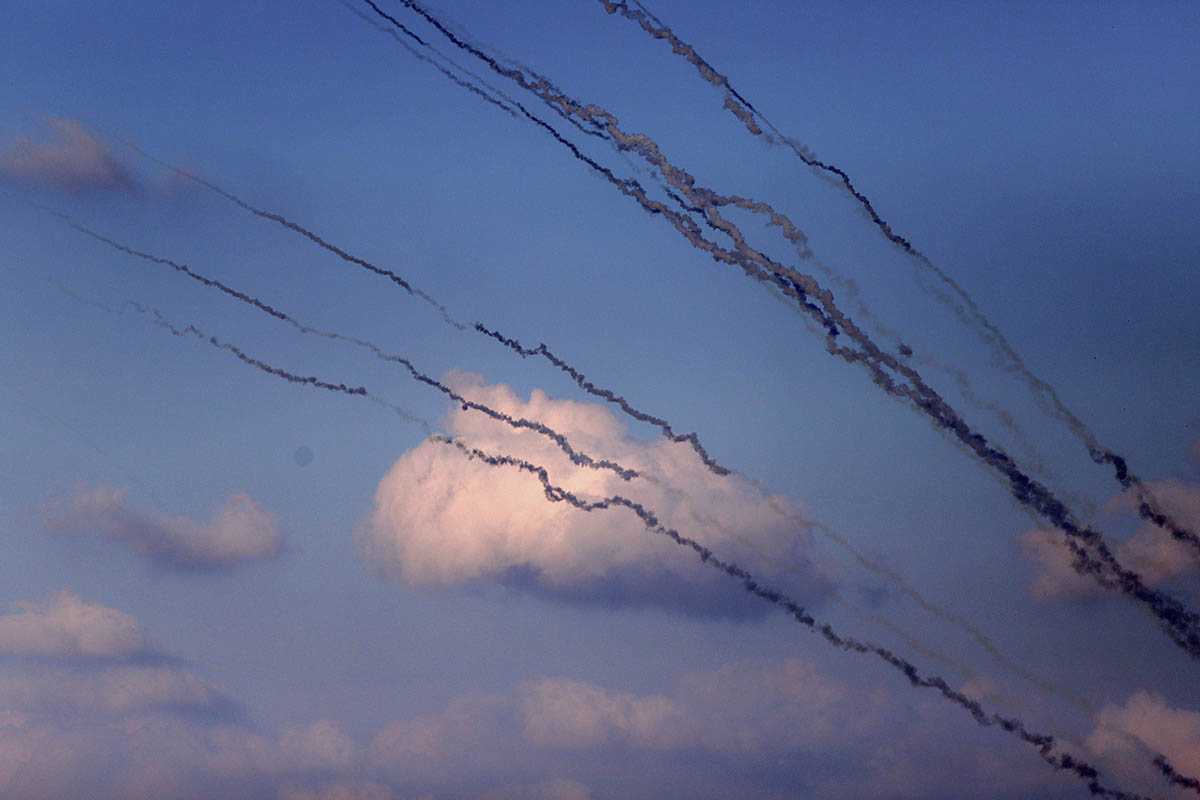 Ракеты из сектора Газа в направлении Израиля, 10 октября 2023 года. Фото Rizek Abdeljawad/ZUMA Press/Scanpix/LETA