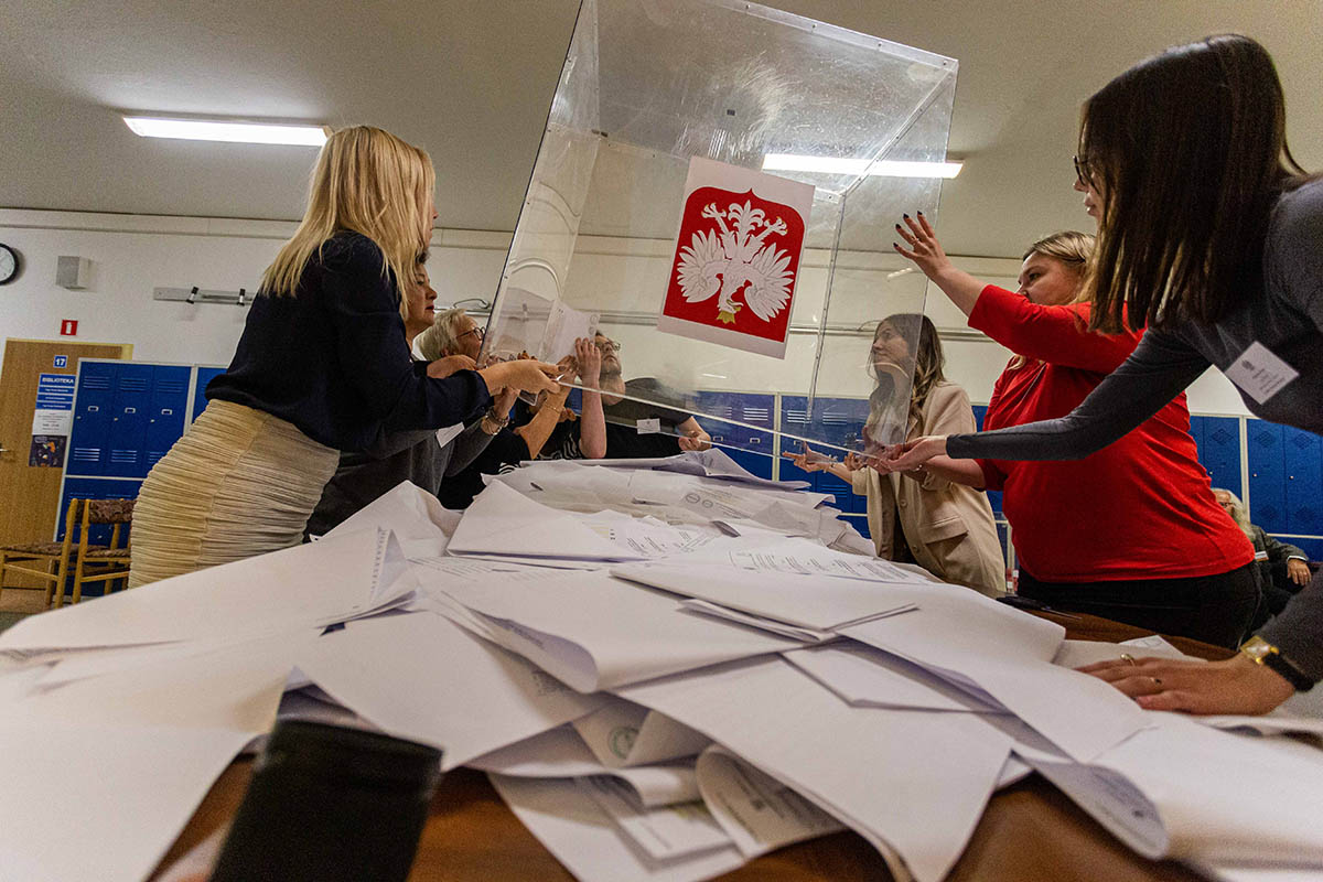 Парламентские выборы в Польше 15 октября 2023 года. Фото Krzysztof Kaniewski/ZUMA Press Wire/Scanpix/LETA