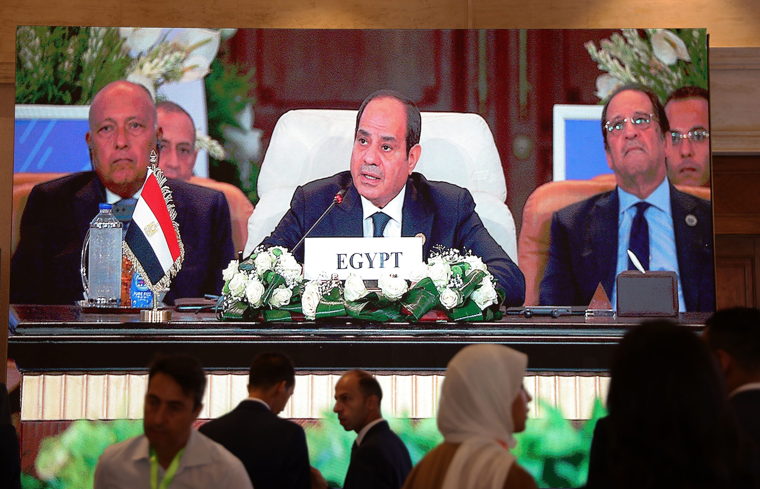 Президент Египта Абдель Фаттах ас-Сиси на форуме в Каире 21 октября 2023 года. Фото Wang Dongzhen / Xinhua via ZUMA Press / Scanpix / LETA.