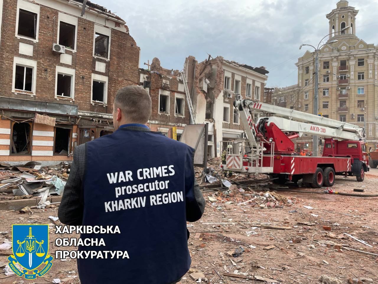Последствия удара по Харькову 6 октября 2023 года. Фото Харьковская областная прокуратура