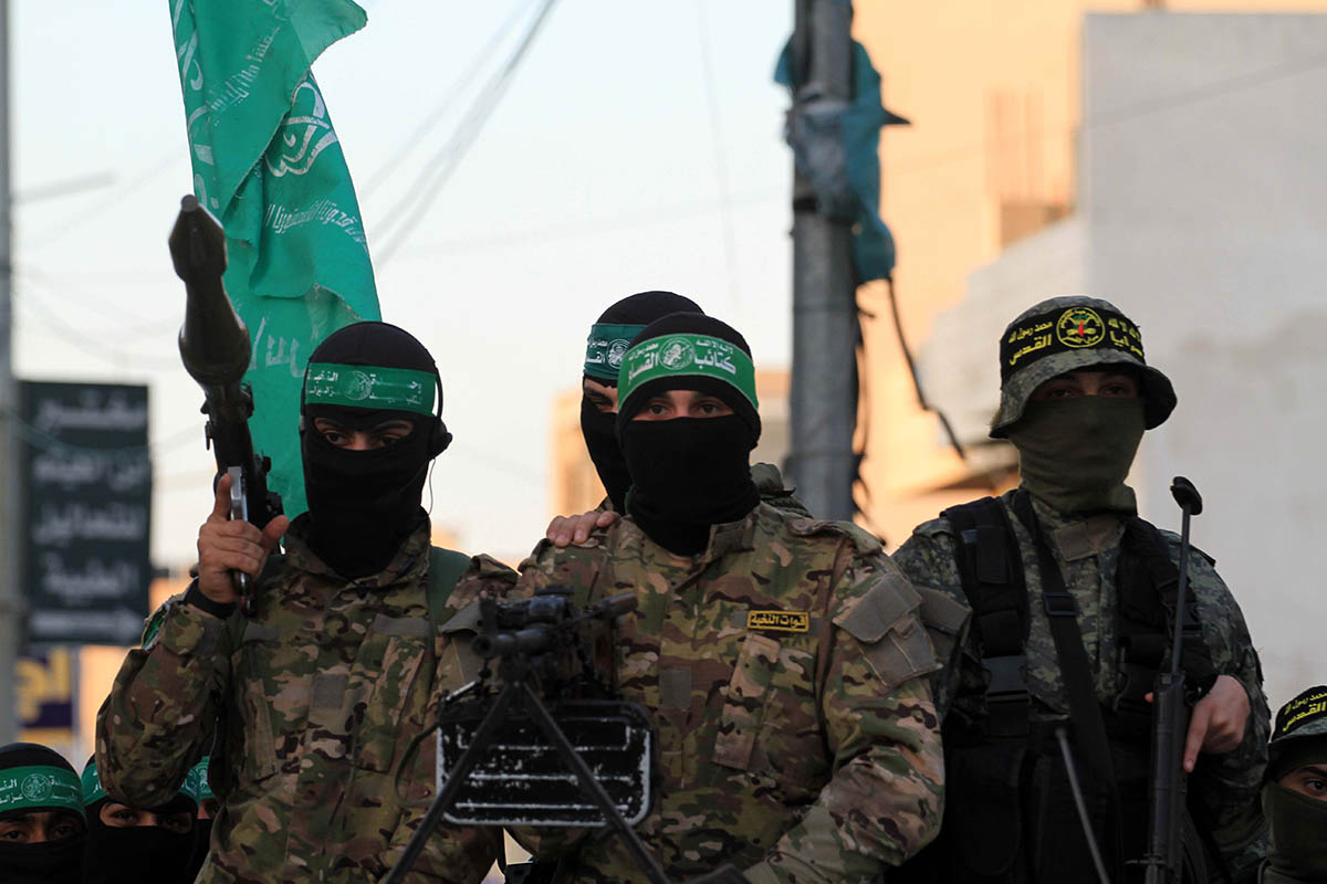 Палестинские боевики ХАМАС. Фото Mahmoud Khattab/ZUMA Wire/Scanpix/LETA