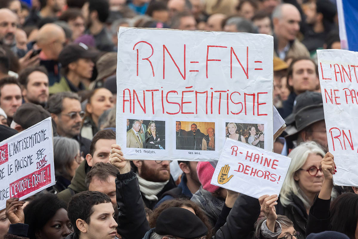 Марш против антисемитизма в Париже, 12 ноября 2023 года. Фото Sylvain Leser/ZUMA Press/Scanpix/Leta