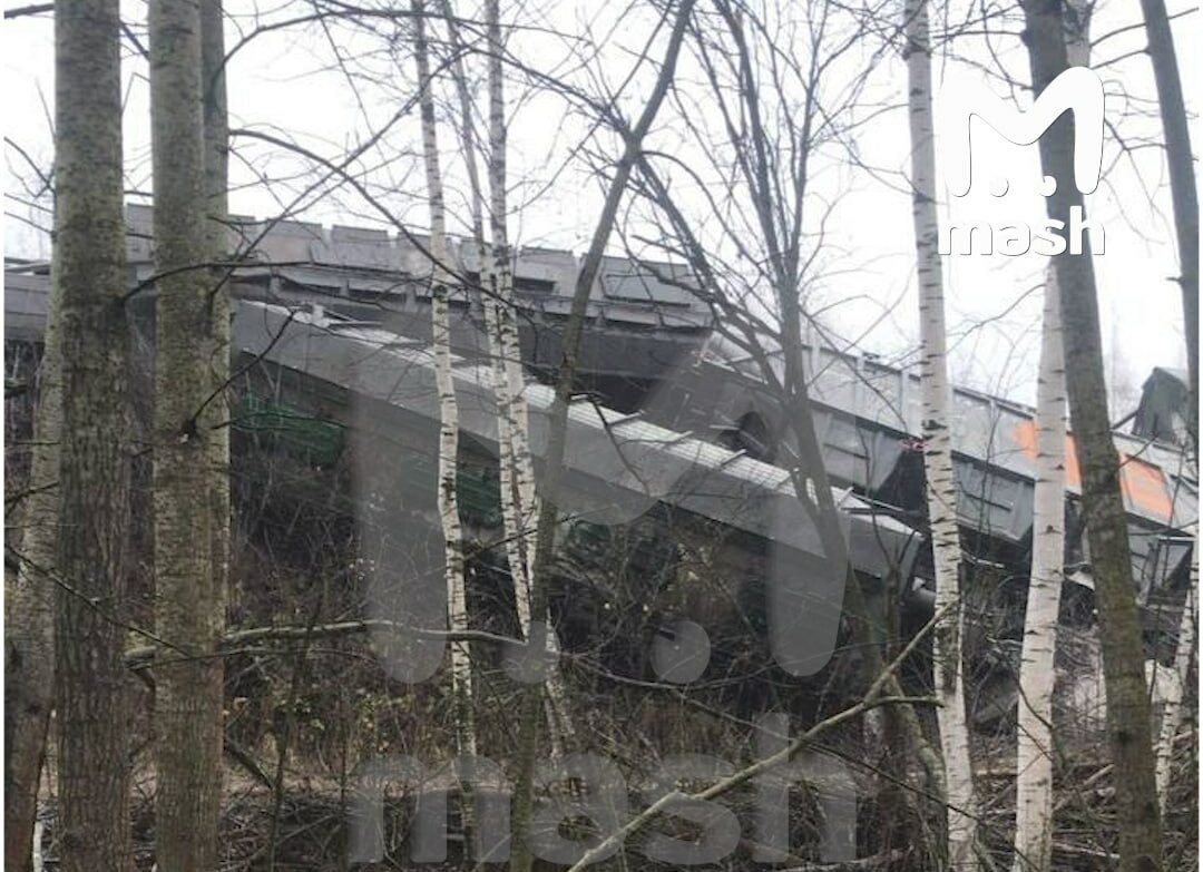 Авария на железной дороге в Рязанской области. Фото телеграм-канала Mash