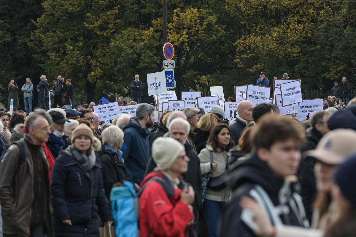 Марш против антисемитизма в Париже, 12 ноября 2023 года. Фото ISA HARSIN/SIPA/Scanpix/Leta