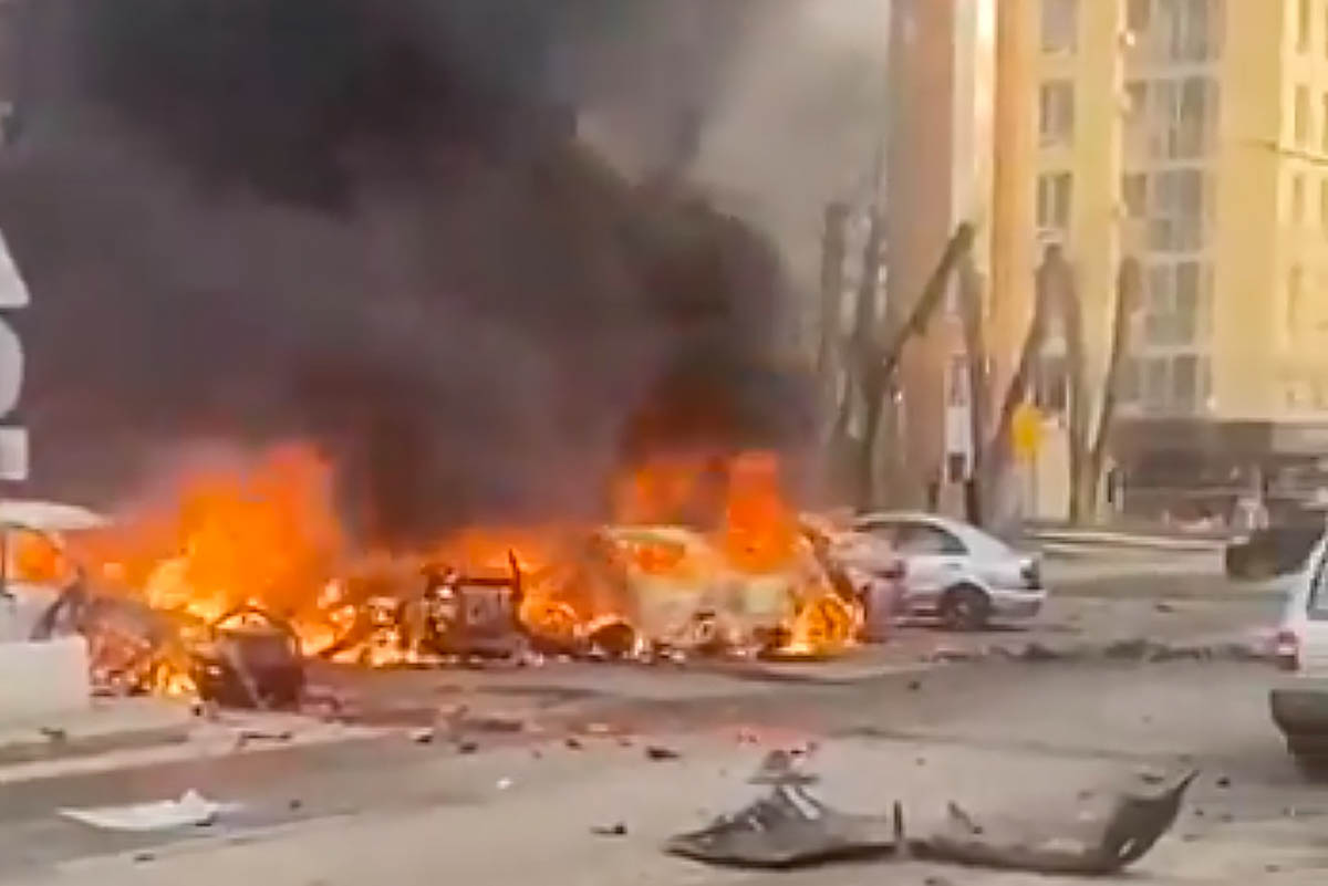 Последствия обстрелов центра Белгорода ВСУ, 30 декабря 2023 года. Скриншот видео из соцсетей