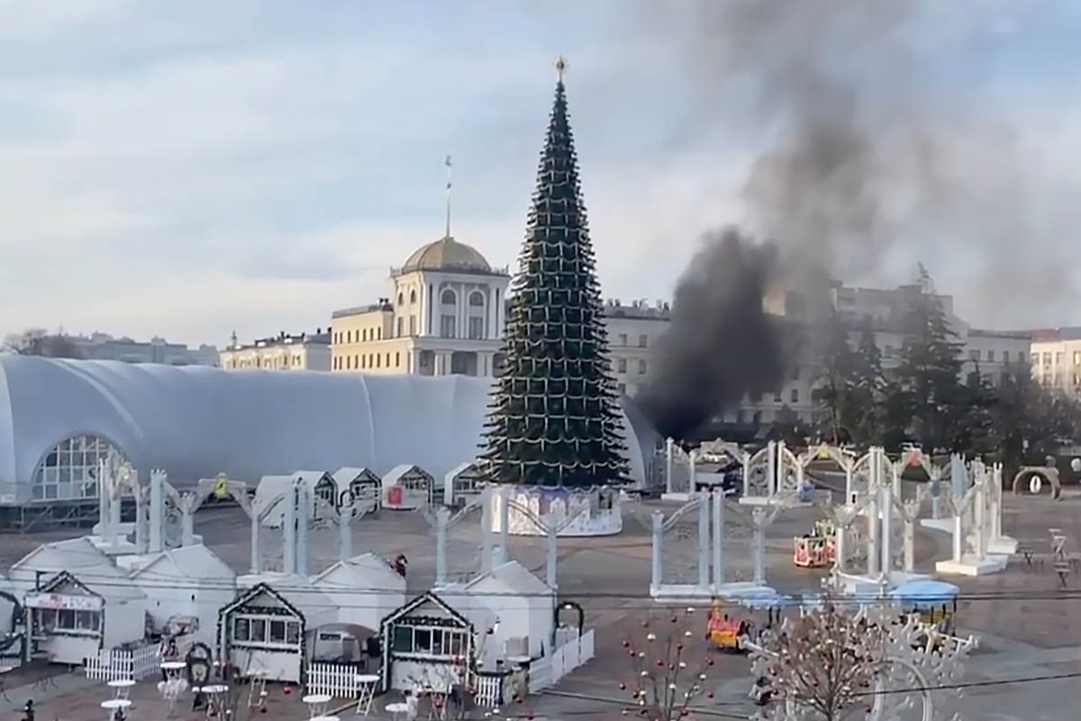 Последствия обстрелов центра Белгорода ВСУ, 30 декабря 2023 года. Скриншот видео из соцсетей