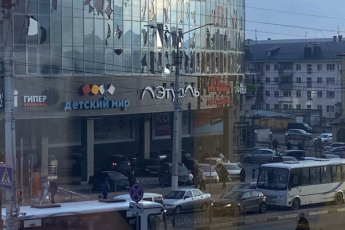 Последствия обстрелов центра Белгорода ВСУ, 30 декабря 2023 года. Фото из соцсетей