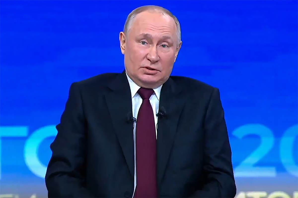 Итоги года с Владимиром Путиным | Прямая линия 2023, 14 декабря 2023 года. Скриншот трансляции