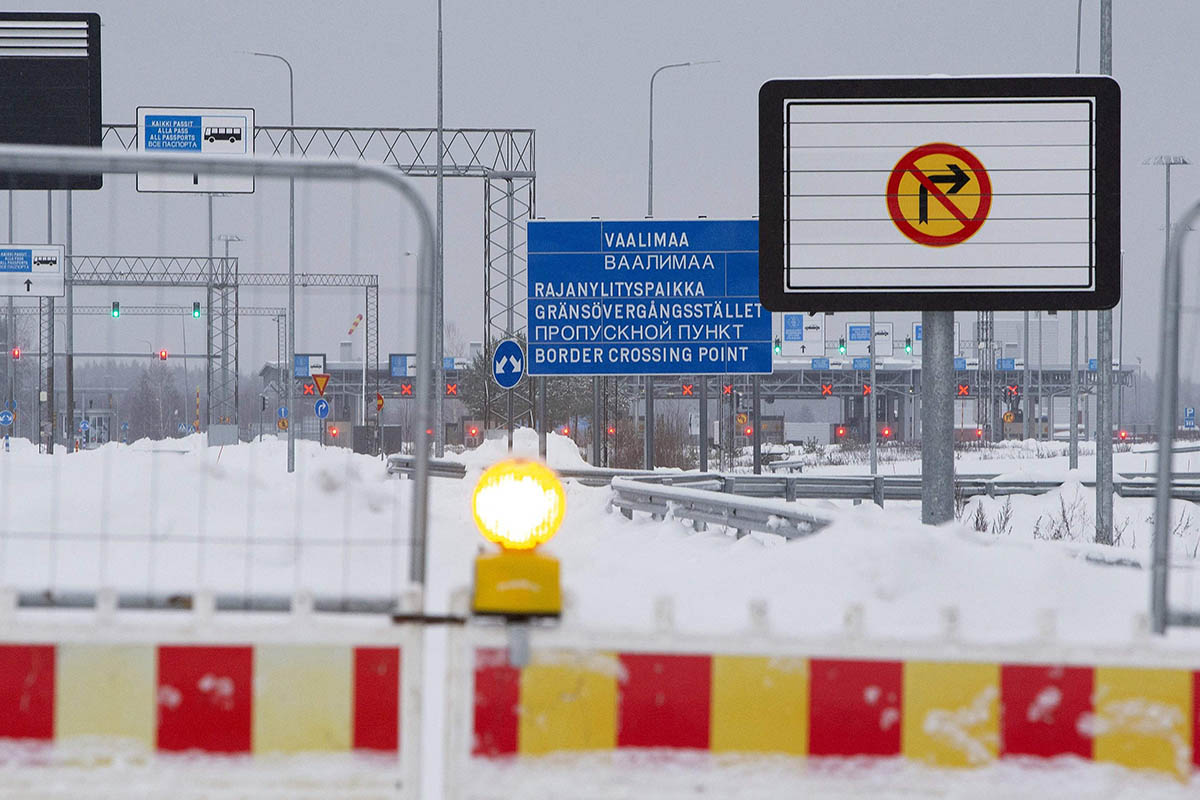 Закрытый контрольно-пропускной пункт Ваалимаа между Финляндией и Россией в Виролахти, Финляндия. Фото Lauri Heino/Lehtikuva/AFP/Scanpix/LETA