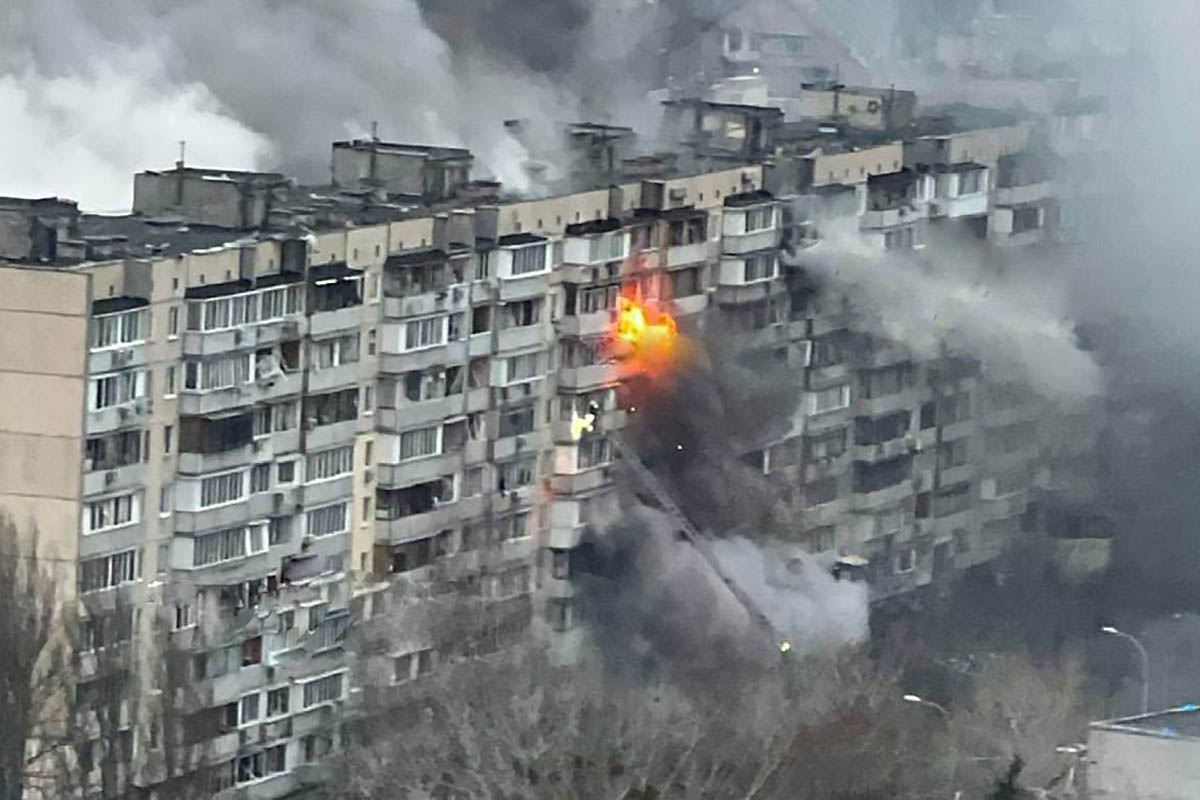 Последствия российских ракетных ударов по Киеву, 2 января 2024 года. Фото из соцсетей