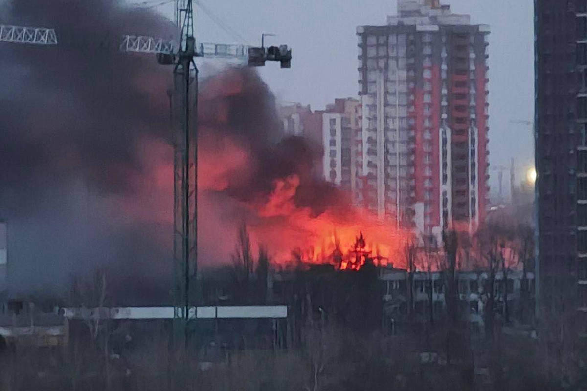 Последствия российских ракетных ударов по Киеву, 2 января 2024 года. Фото из соцсетей