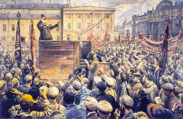 И. Бродский "Выступление В.И. Ленина перед частями Красной Армии, отправляющимися на польский фронт в 1920 году" / Wikimedia