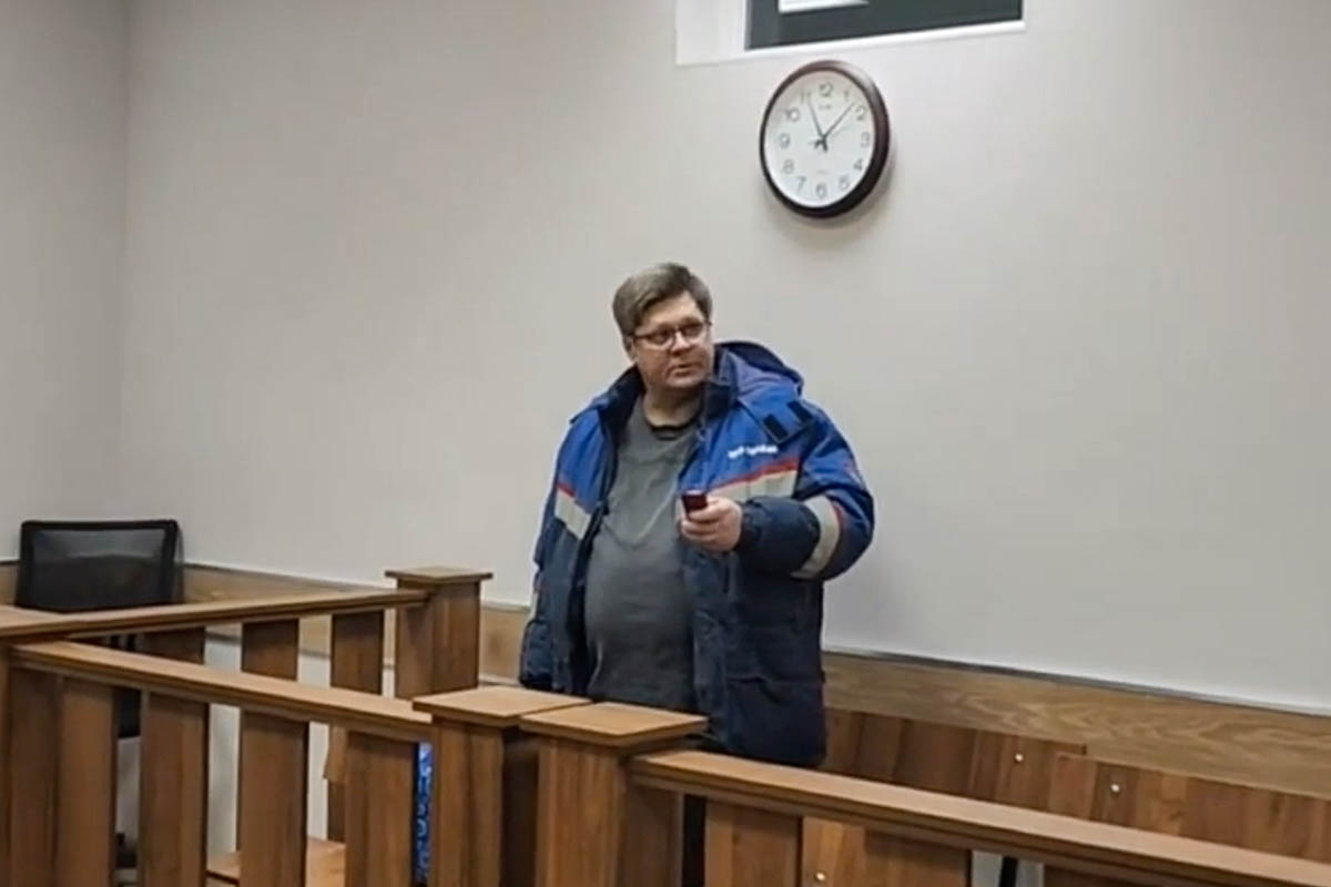 Правозащитник Грегори Винтер в суде Череповца. Скриншот видео Sotavisionmedia/Telegram