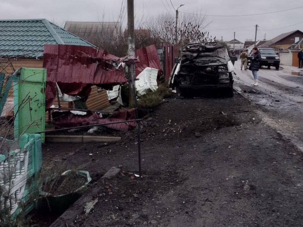 Последствия обстрела Белгорода 2 января 2024 года. Фото из телеграм-канала Вячеслава Гладкова.