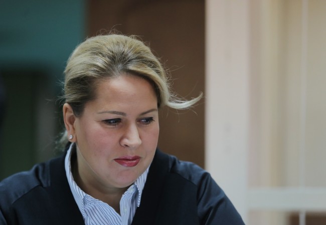 2614346 04/27/2015 Yevgeniya Vasilyeva, former head of the Russian Defense Ministry's Department of Property Relations, at Moscow's Presnensky Court before a hearing in the Oboronservis case. Vitaliy Belousov/RIA Novosti