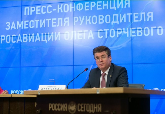 Пресс-конференция Олега Сторчевого, фото RIA Novosti/Scanpix