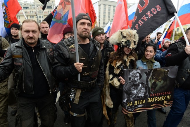 Александр Залдостанов и «Ночные волки», фото RIA Novosti/Scanpix