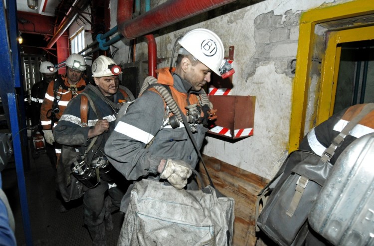 Спасатели на шахте «Северная». Фото: Sputnik / Scanpix