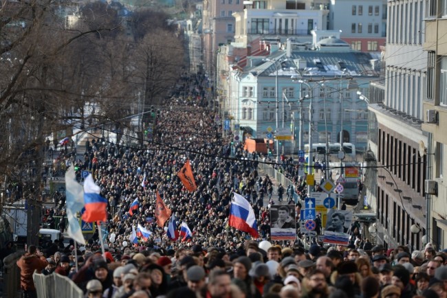 Марш памяти Бориса Немцова, фото Sputnik/Scanpix