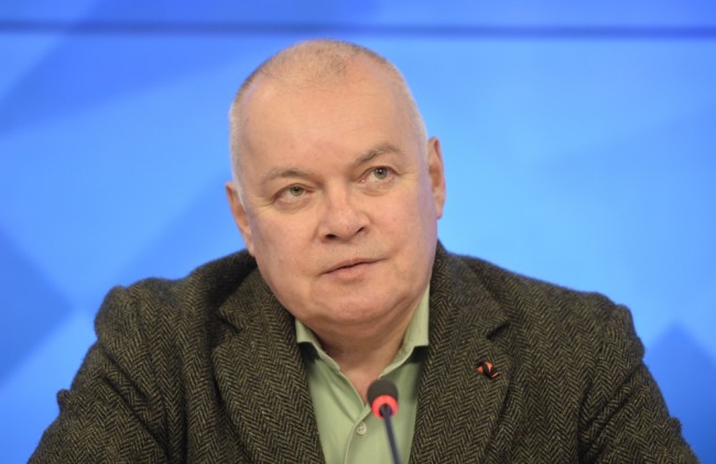 Ведущий программы «Вести недели» Дмитрий Киселев. Фото Sputnik/Scanpix