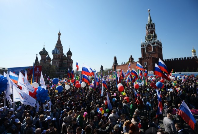 Демонстрация 1 мая на Красной площади в Москве. Фото Sputnik/Scanpix