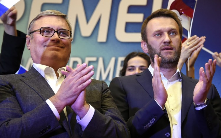 Михаил Касьянов и Алексей Навальный. Фото AFP PHOTO /Scanpix