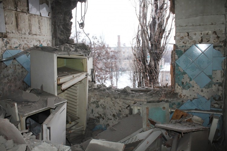 3019269 02/01/2017 An apartment damaged by an attack of the Ukrainian armed forces in Donetsk. Irina Gerashchenko/Sputnik