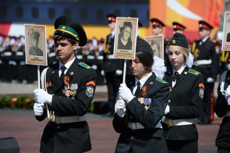 3092041 05/06/2017 Cadets at the Third Moscow parade of cadets devoted to the 72th anniversary of the Victory in the Great Patriotic War on Poklonnaya Hill in Moscow. Kirill Kallinikov/Sputnik