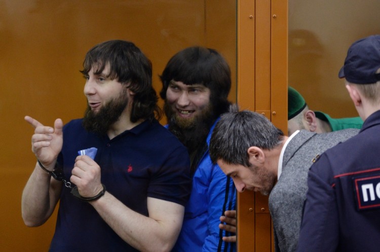 3150339 07/13/2017 From left: Zaur Dadayev, former deputy commander of the North battalion of the Russian Interior Ministry troops, and Anzor Gubashev, accused of assassinating politician Boris Nemtsov, at the Moscow district military court during the announcement of the verdict. Alexey Filippov/Sputnik