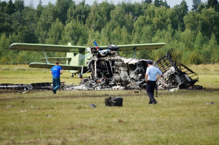 Последствия авиакатастрофы. Фото Sputnik/Scanpix