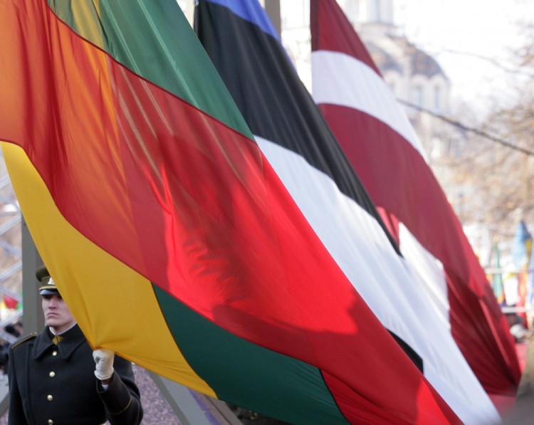 Прибалтийские флаги во время празднования Дня восстановления независимости Литвы. Фото: AFP / Scanpix