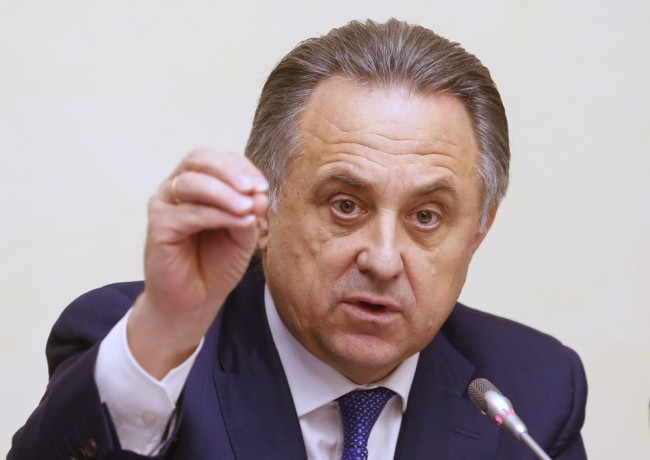 Russia's Sports Minister Vitaly Mutko addresses the Russian Duma deputies at the Russian parliament in Moscow, Russia, November 16, 2015. Russia said on Sunday it would ask the world athletics body to allow its athletes to compete under an Olympic banner rather than the Russian flag to circumvent a ban, but the idea was quickly brushed aside by the International Olympic Committee. REUTERS/Maxim Zmeyev