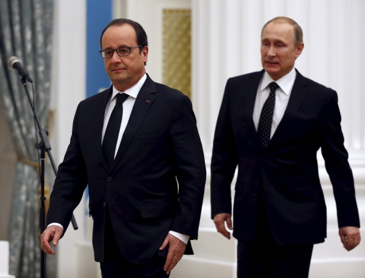 Франсуа Олланд и Владимир Путин. Фото REUTERS/Scanpix
