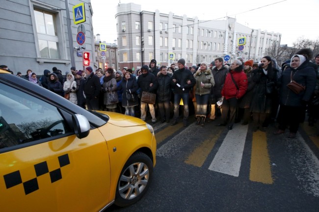 Акция протеста валютных ипотечников. Фото Reuters/Scanpix