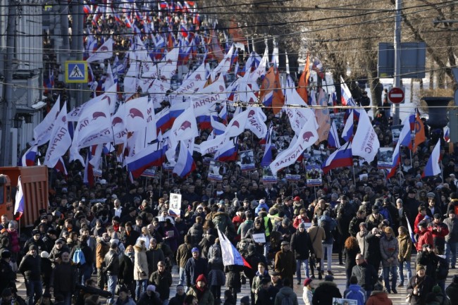 Марш памяти Бориса Немцова, фото Reuters/Scanpix
