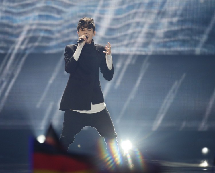 Bulgaria's Kristian Kostov performs with the song 