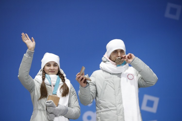 Александр Крушельницкий и Анастасия Брызгалова. Фото REUTERS/Scanpix