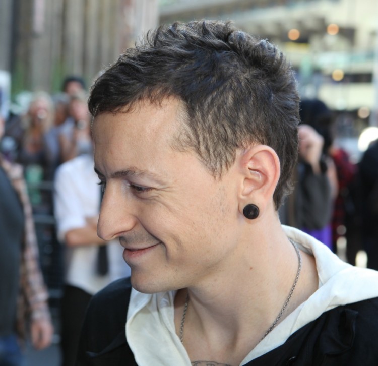 Chester Bennington from Linkin Park arriving at the Kerrang! Awards, at the Brewery, London.