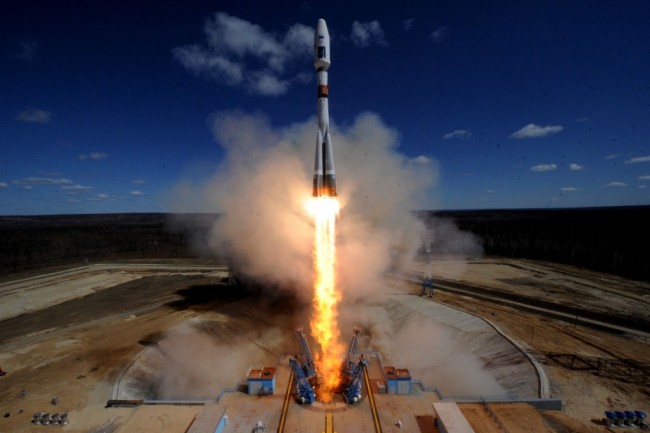 Запуск ракеты «Союз-2.1а». AFP PHOTO / Scanpix