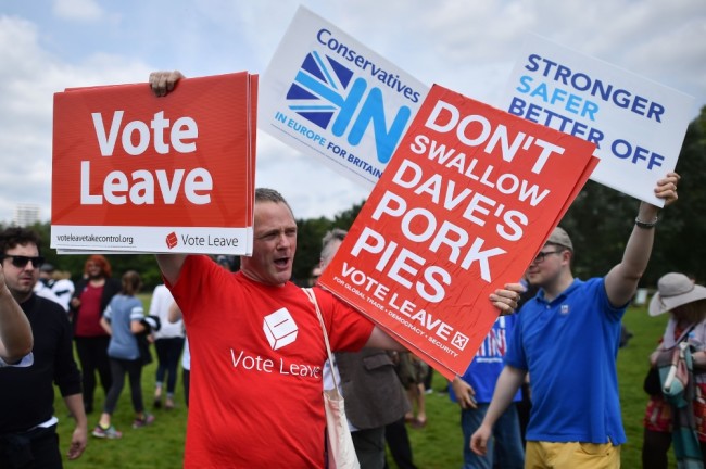 Сторонники выхода Великобритании из ЕС. Фото AFP/Scanpix