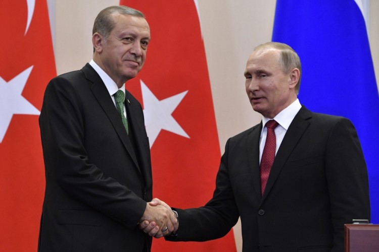  Реджеп Тайип Эрдоган и Владимир Путин. Фото  AFP PHOTO / Scanpix