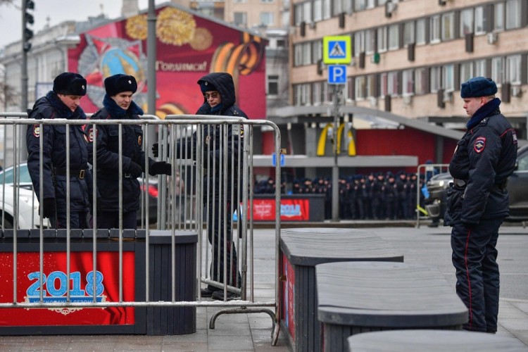 Столичные правоохранительные органы начали готовиться к акции 28 января заранее. Фото AFP/Scanpix