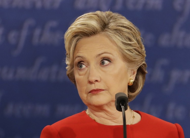 Хиллари Клинтон на дебатах. Фото AP/Scanpix