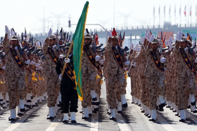 Солдаты корпуса стражей исламской революции. Фото AFPO/Scanpix