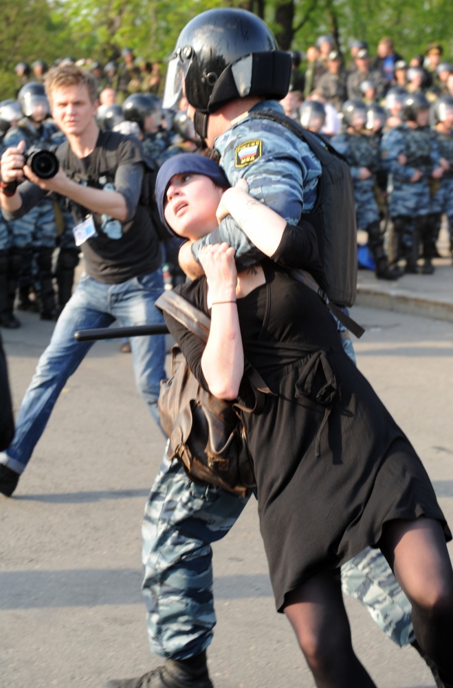 Задержание активистов оппозиции во время Марша миллионов в 2012 году. Фото RIA Novosti/Scanpix