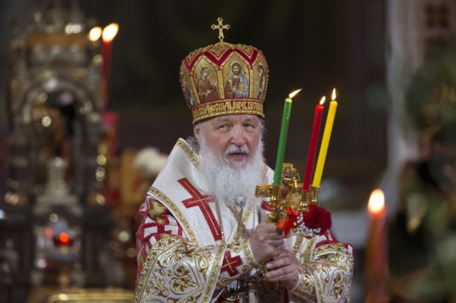 Патриарх Московский и всея Руси Кирилл. Фото AP Photo/Scanpix/Leta