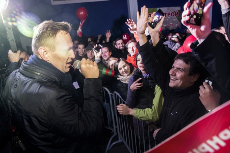 Алексей Навальный в Тамбове. Фото AP/Scanpix