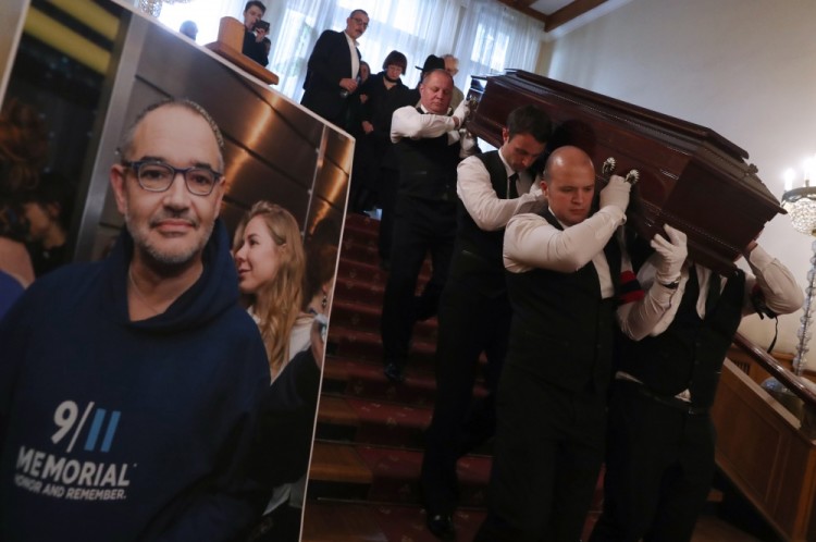 MOSCOW, RUSSIA  JULY 11, 2017: A mourning ceremony for Russian Internet pioneer, blogger and Internet entrepreneur Anton Nosik at the Central House of Writers in Bolshaya Nikitskaya Street. Stanislav Krasilnikov/TASS