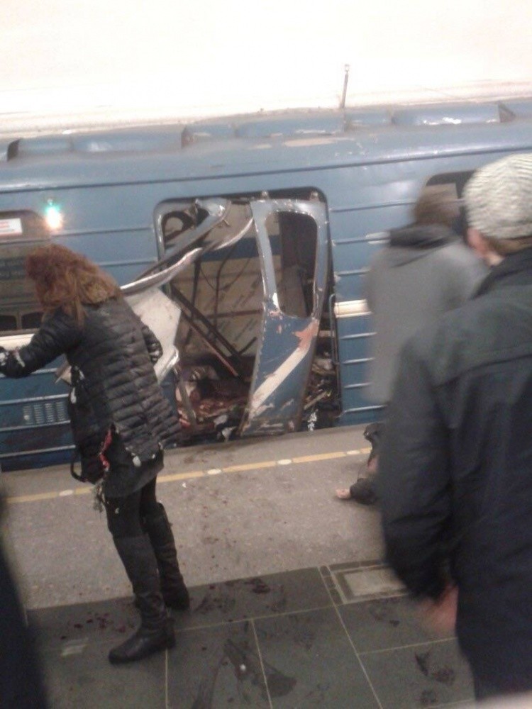Вагон метро после взрыва. Фото XINHUA/Scanpix
